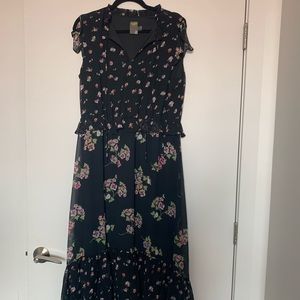 EUC Taylor Maxi size 14 elastic waist floral